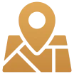 Gear and circuit board icon
